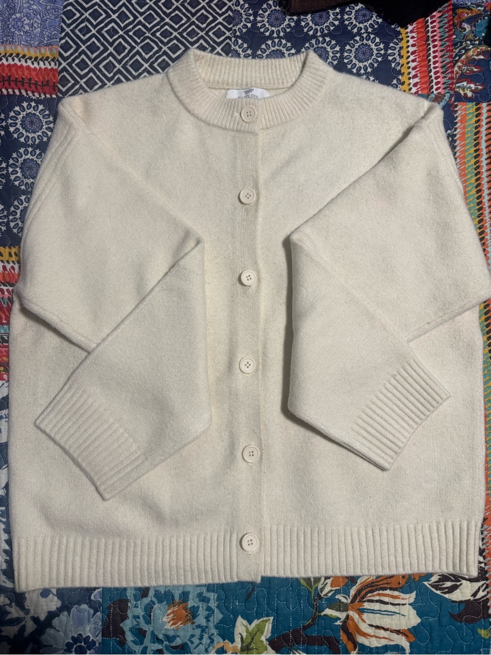 Primark Cream Button-Front Knit Cardigan